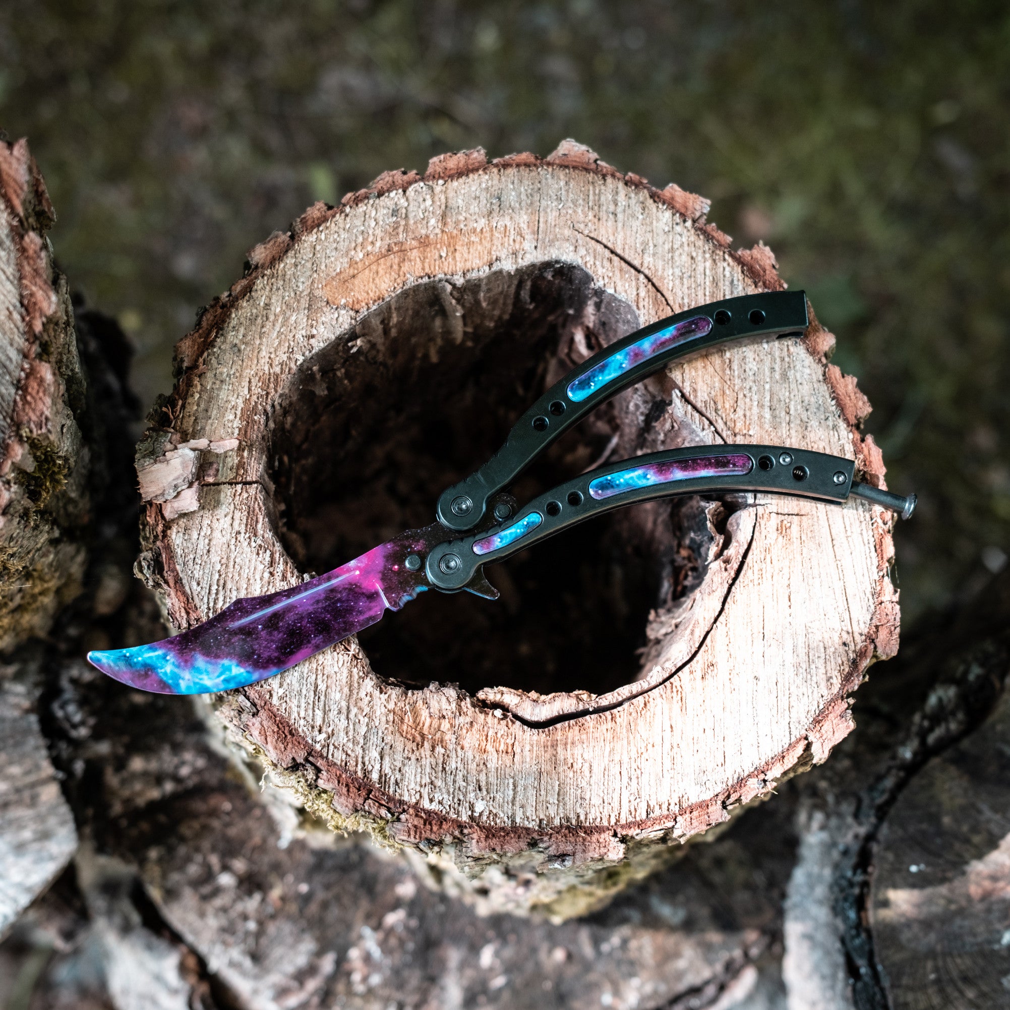 Butterfly knife Galaxy Black