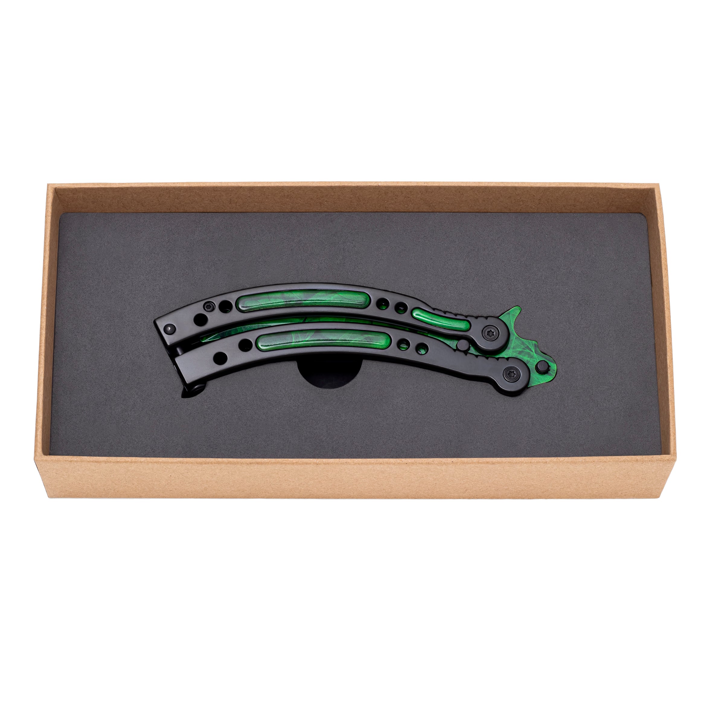 Butterfly knife Emerald