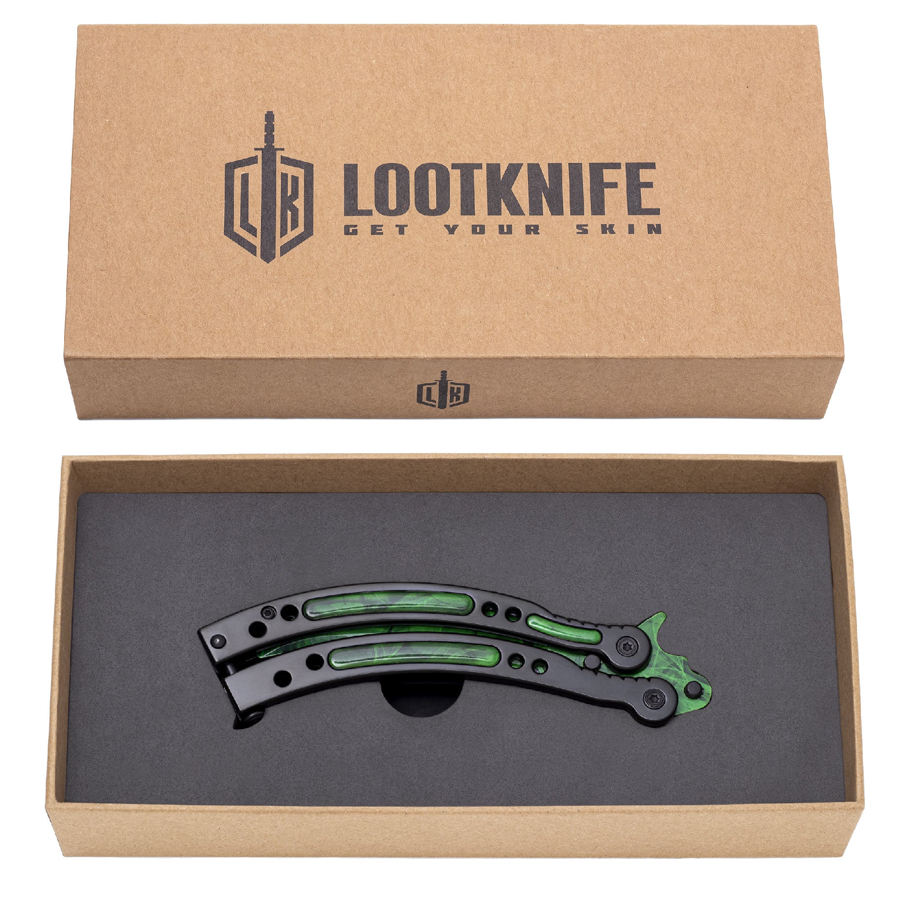 Butterfly knife Emerald