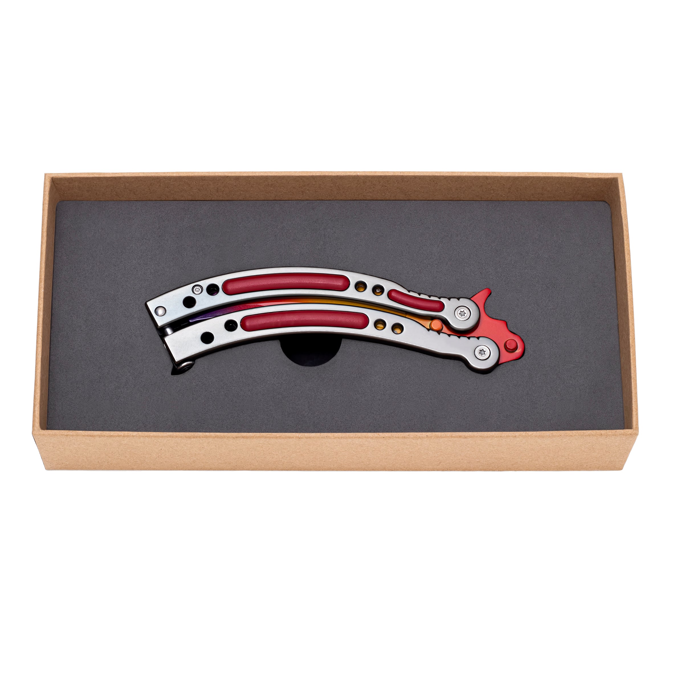Butterfly knife Fade Red Tip