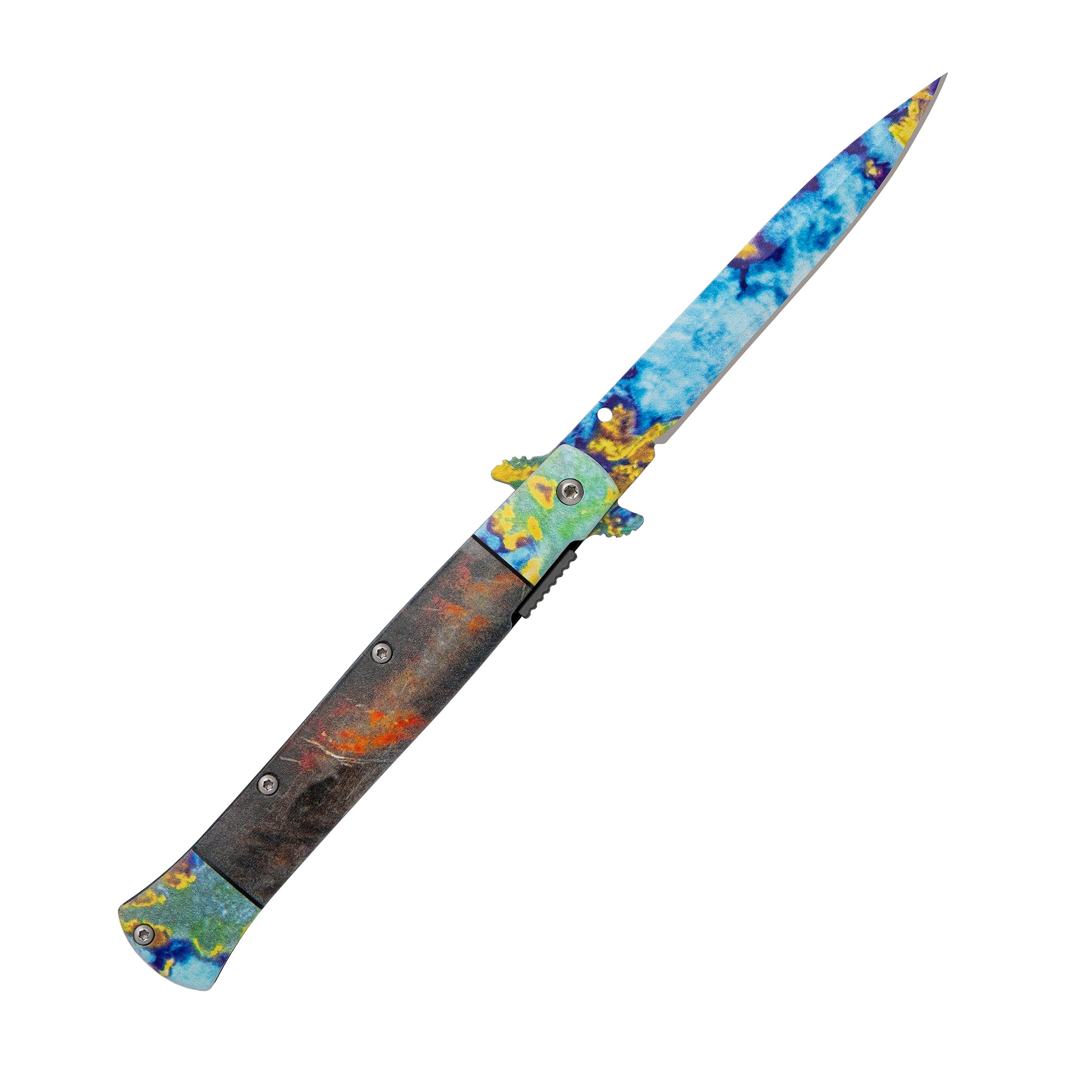 Stiletto knife Case Hardened - Blue Gem