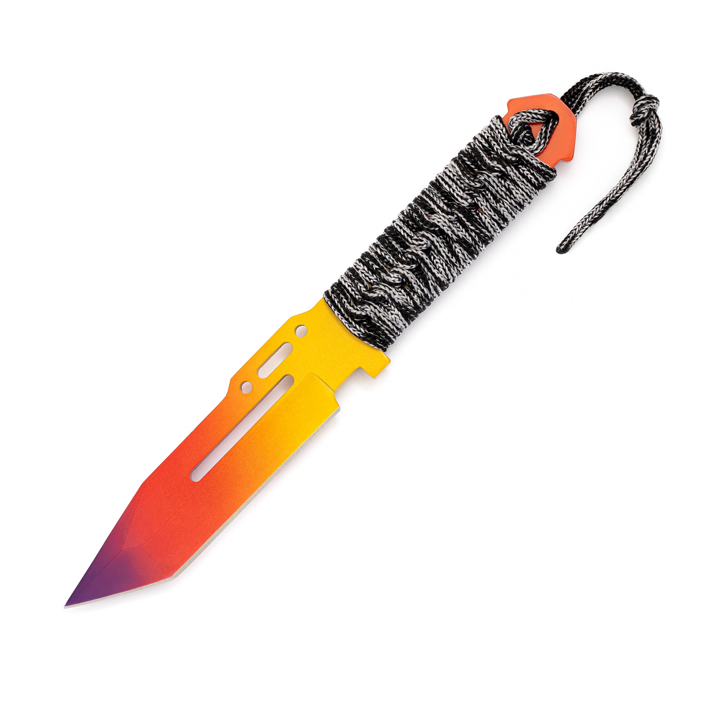 Paracord knife Fade Red Tip