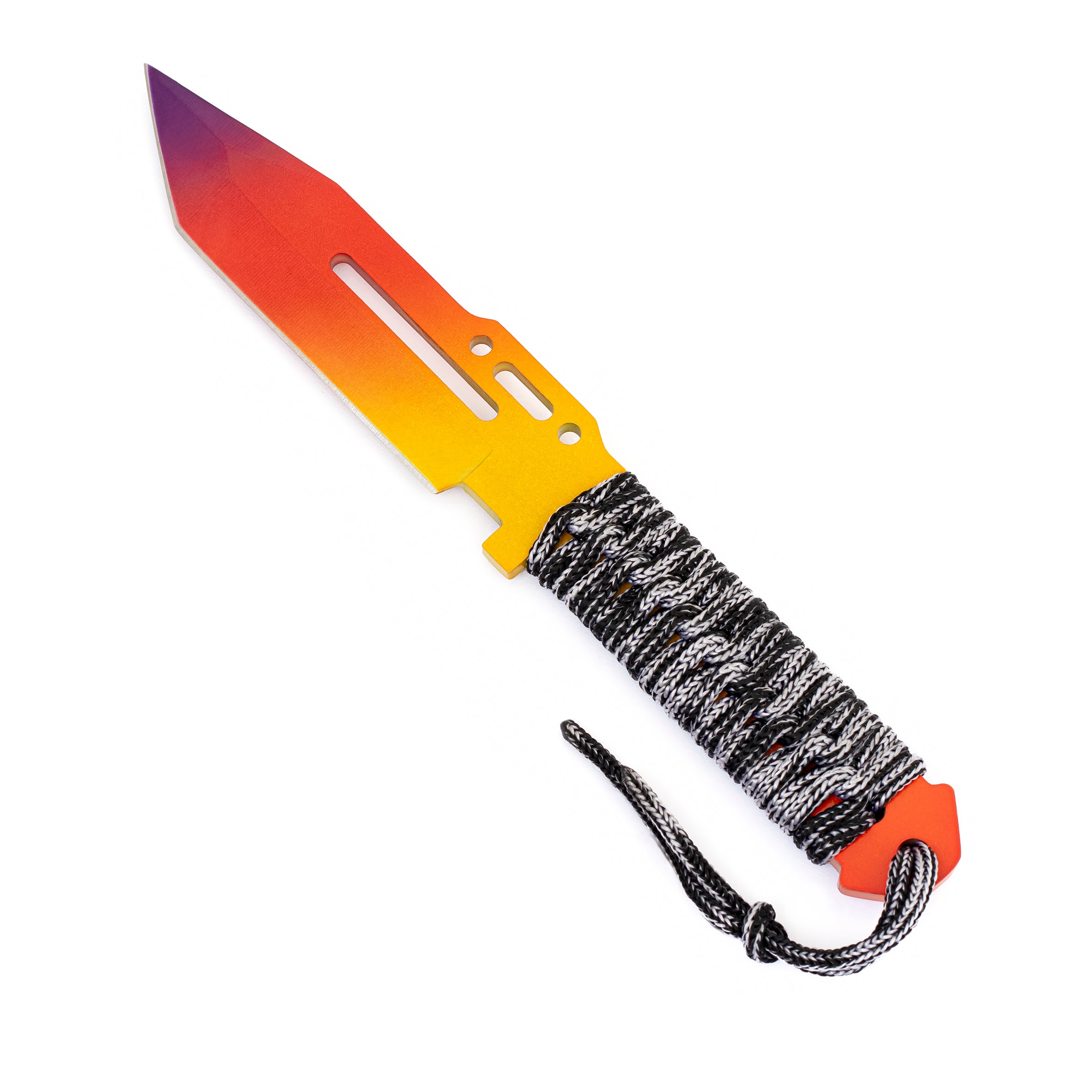 Paracord knife Fade Red Tip