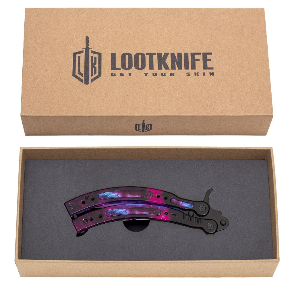 Butterfly knife Full Galaxy Black