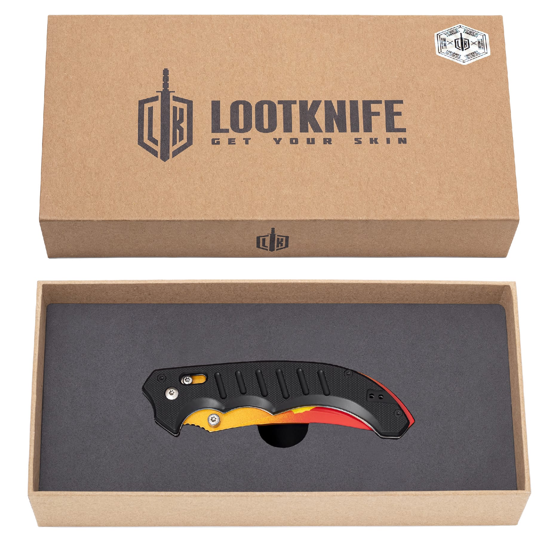 Flip knife Fade Red Tip