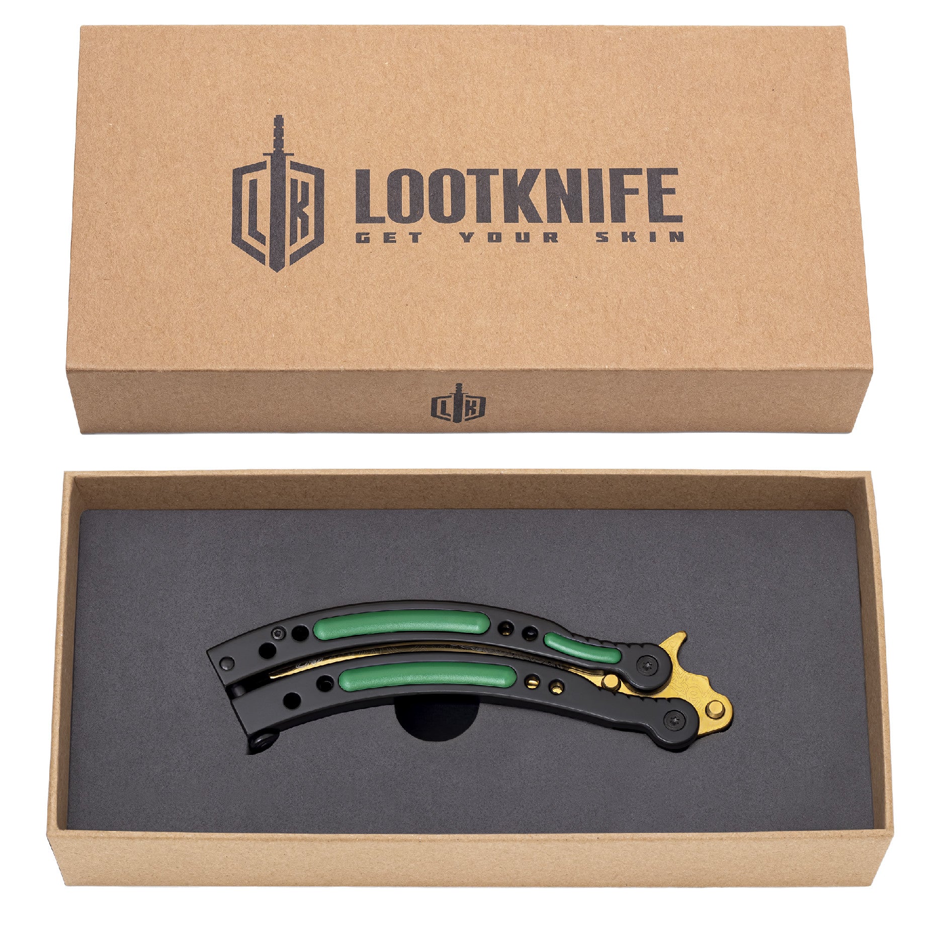 Butterfly knife Lore Green