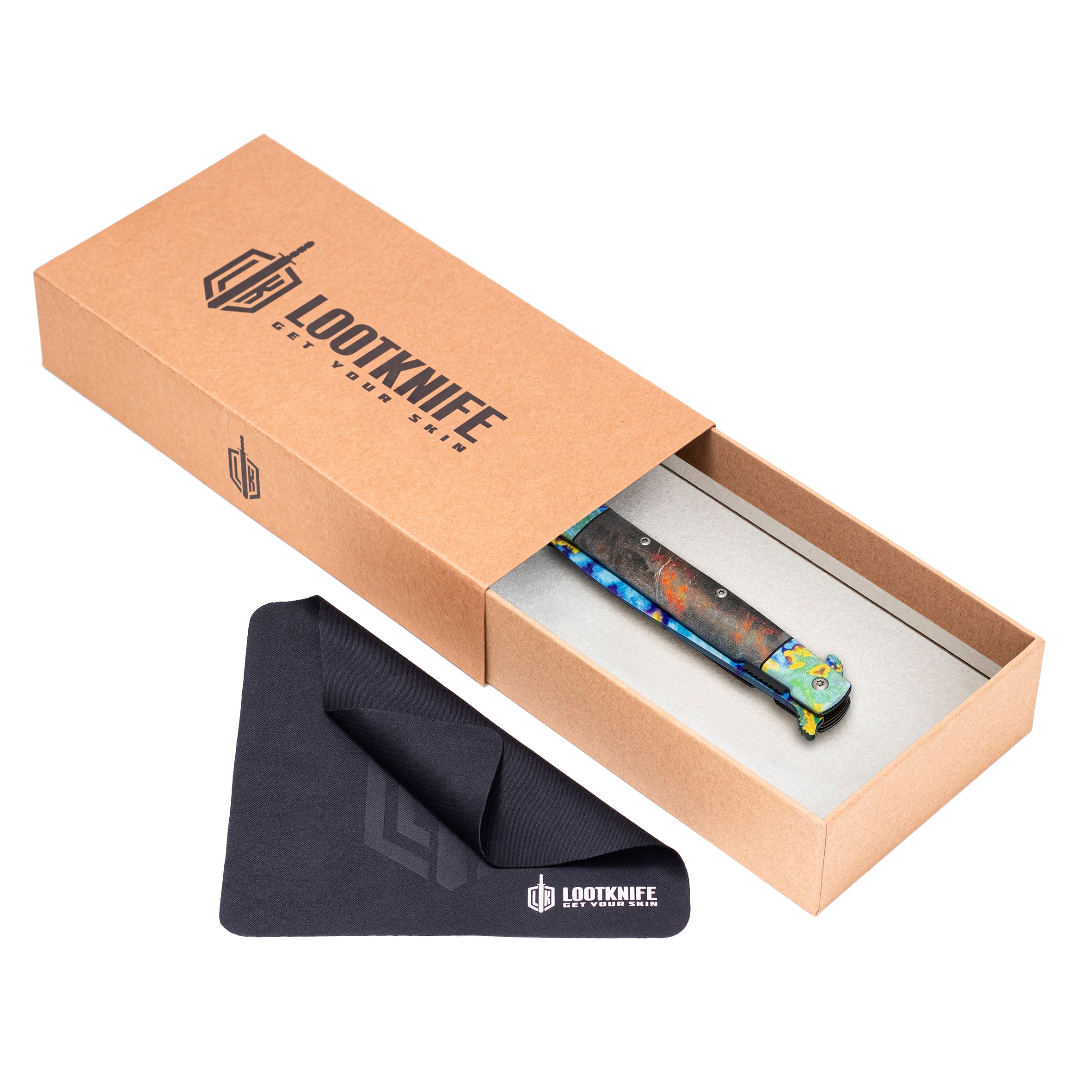 Stiletto knife Case Hardened - Blue Gem