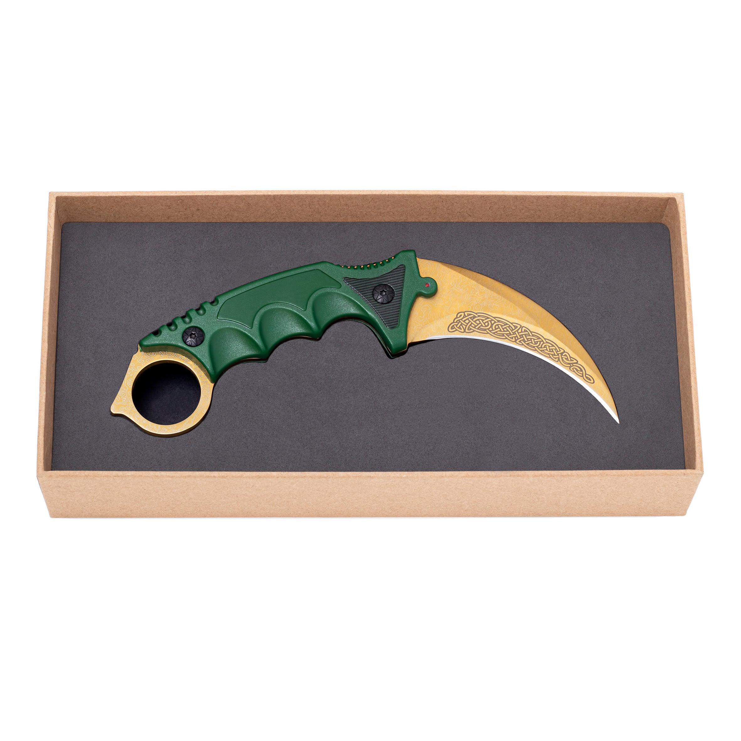 Premium Karambit knife Lore Green