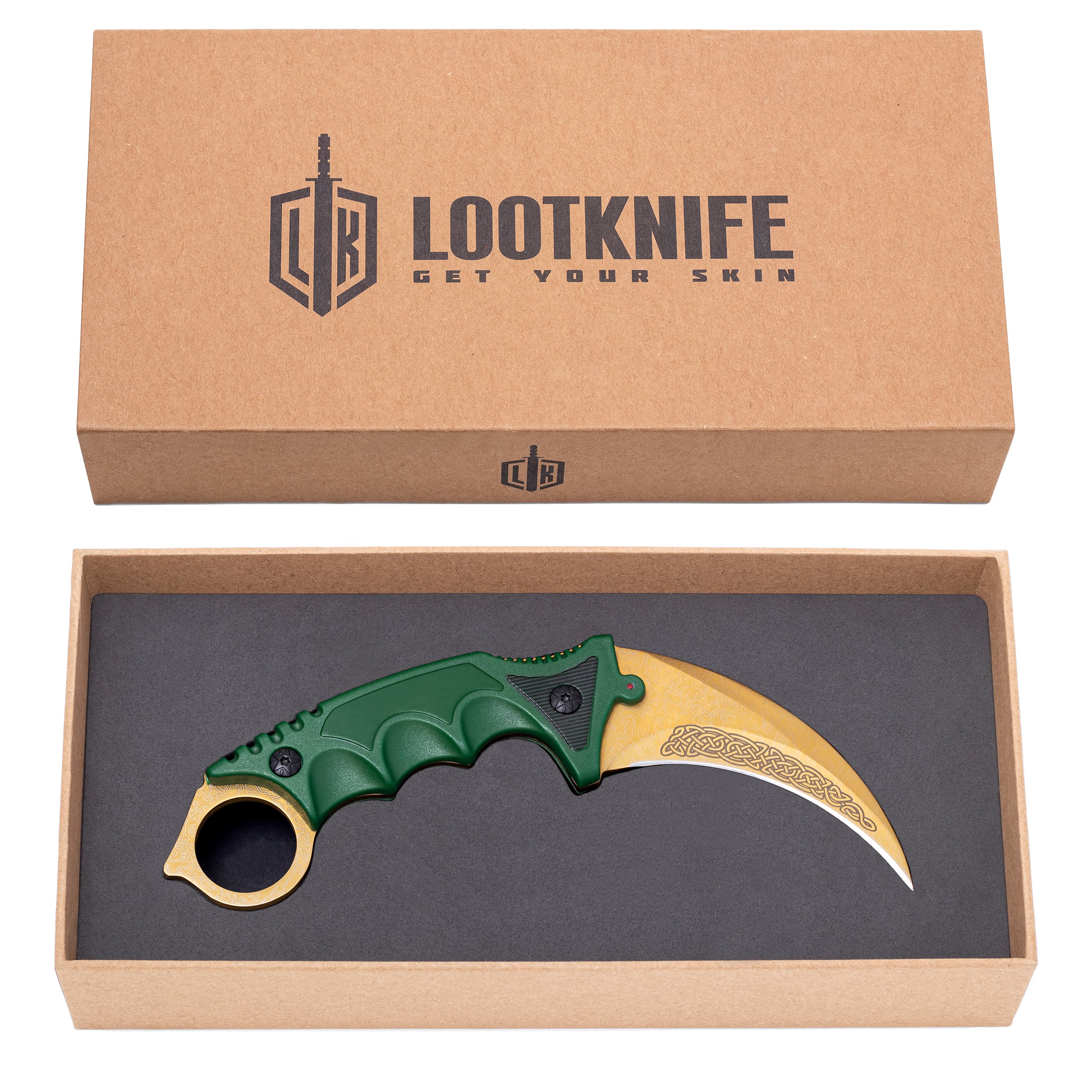 Premium Karambit knife Lore Green