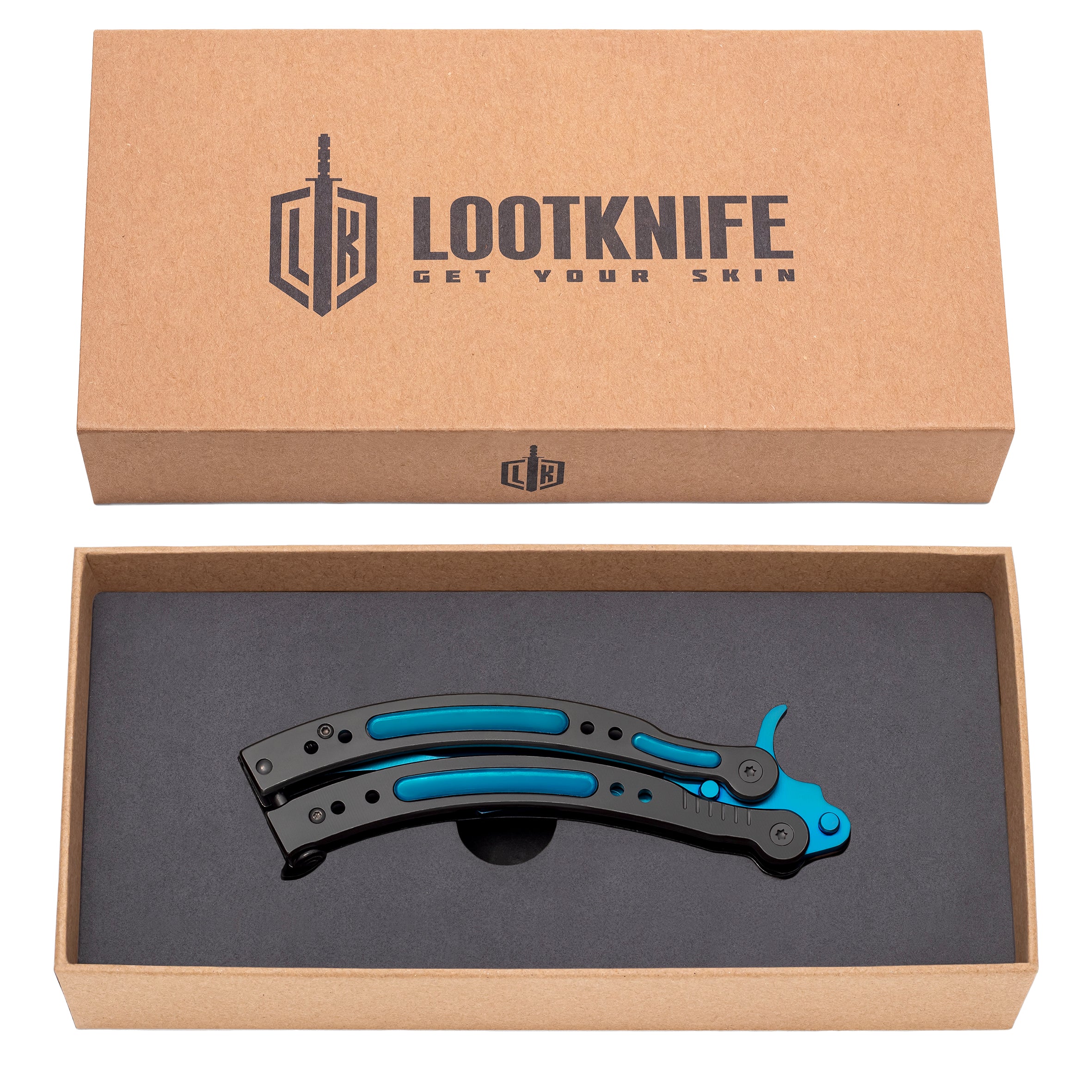 Butterfly knife Blue Steel