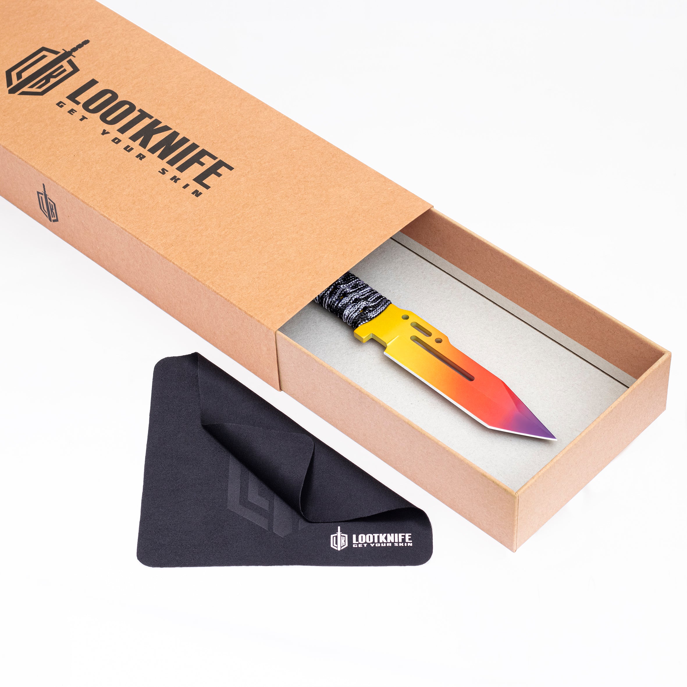Paracord knife Fade Red Tip