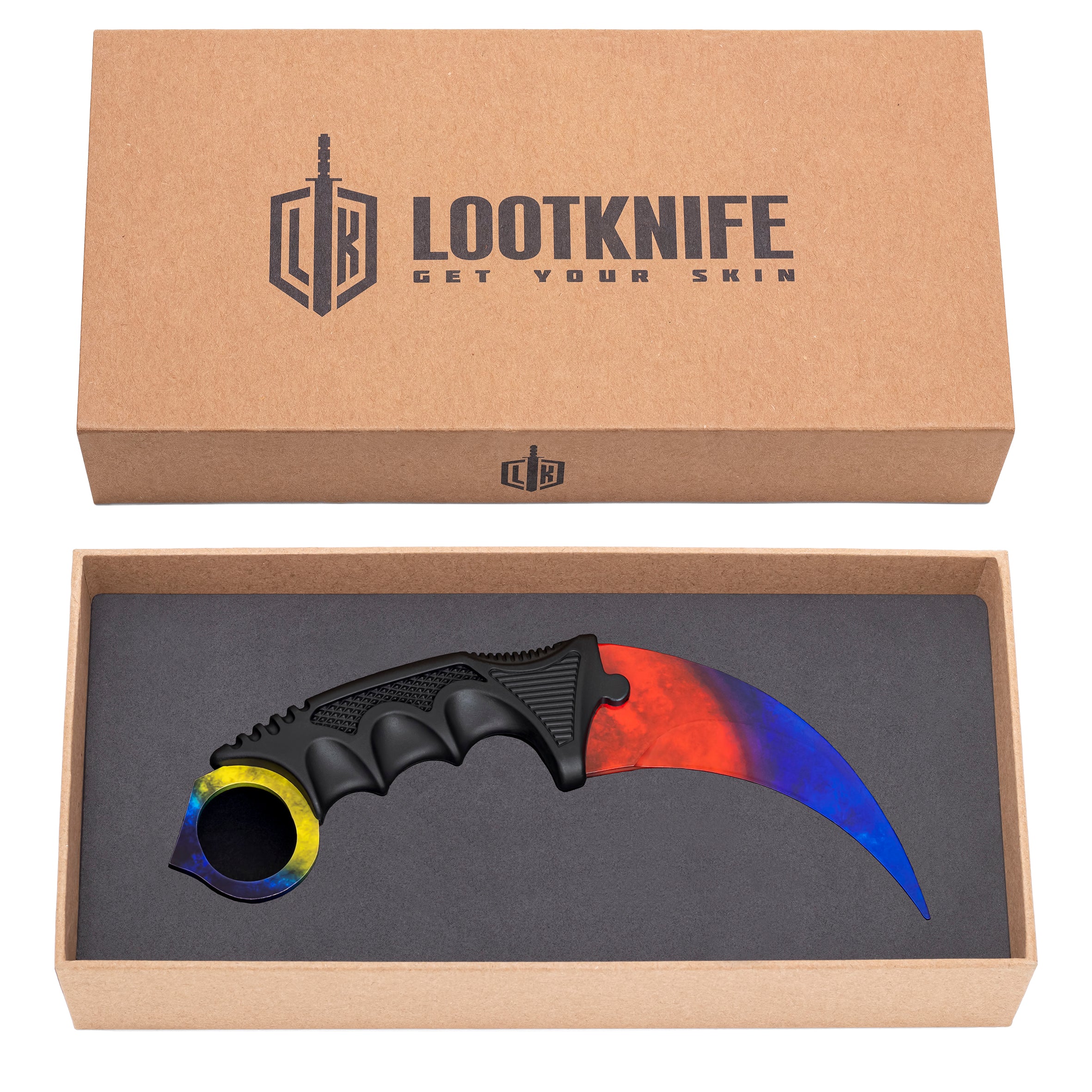 Karambit knife Marble Fade: Ice & Fire