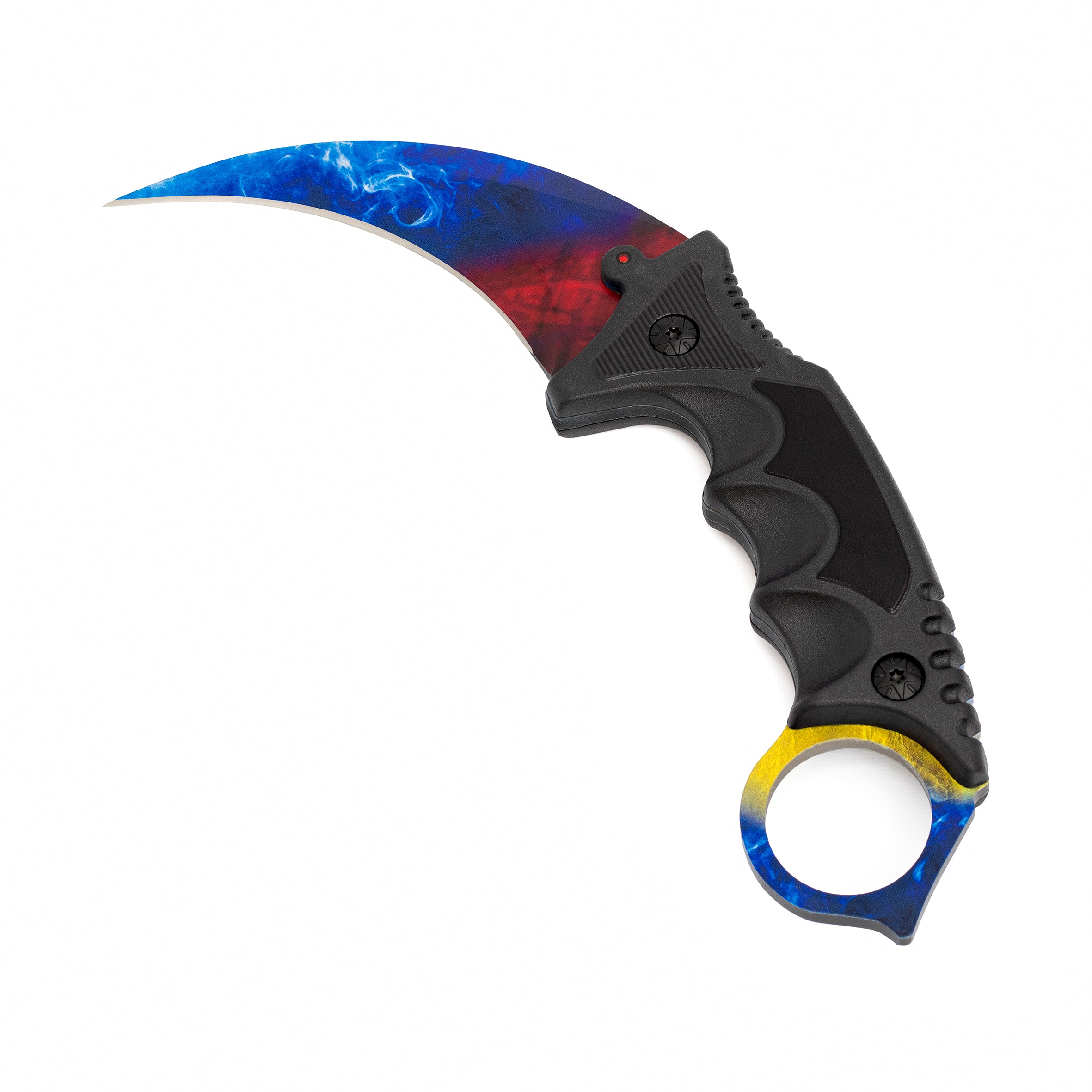 Premium Karambit knife Marble Fade: Ice & Fire