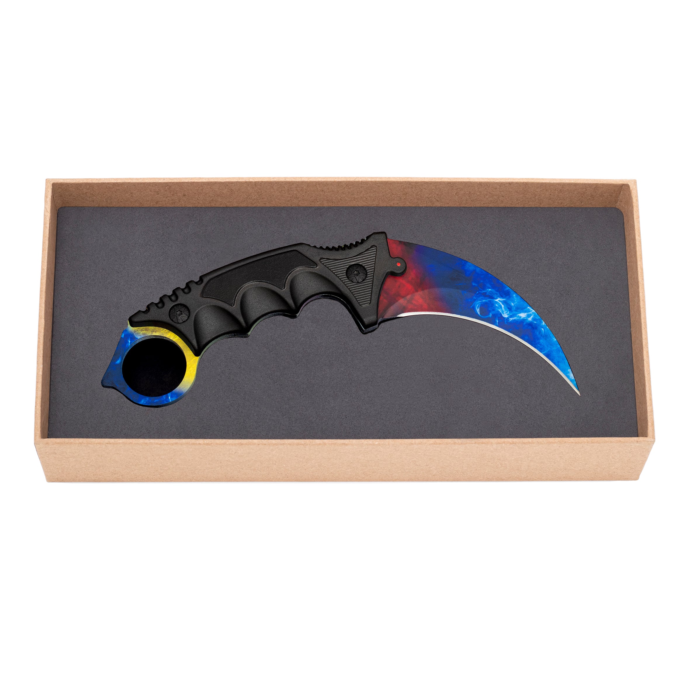 Premium Karambit knife Marble Fade: Ice & Fire