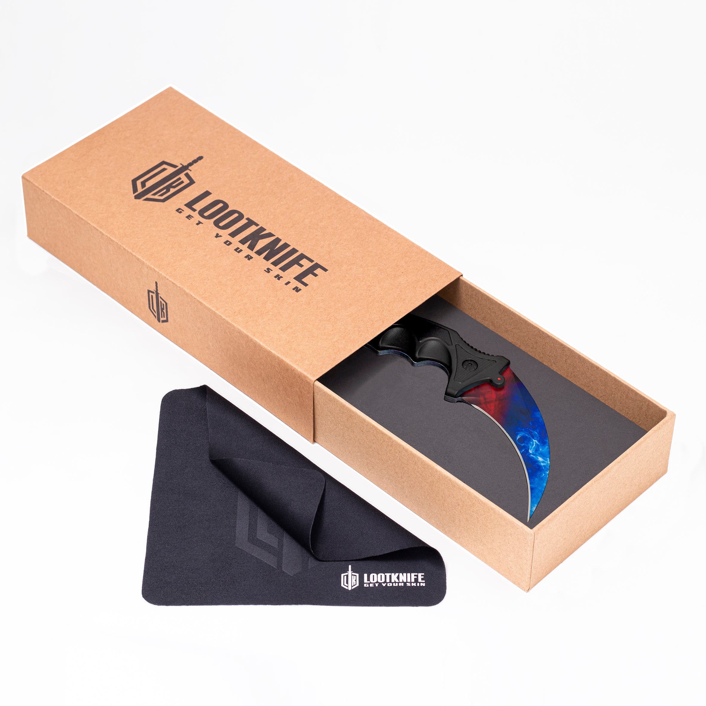 Premium Karambit knife Marble Fade: Ice & Fire